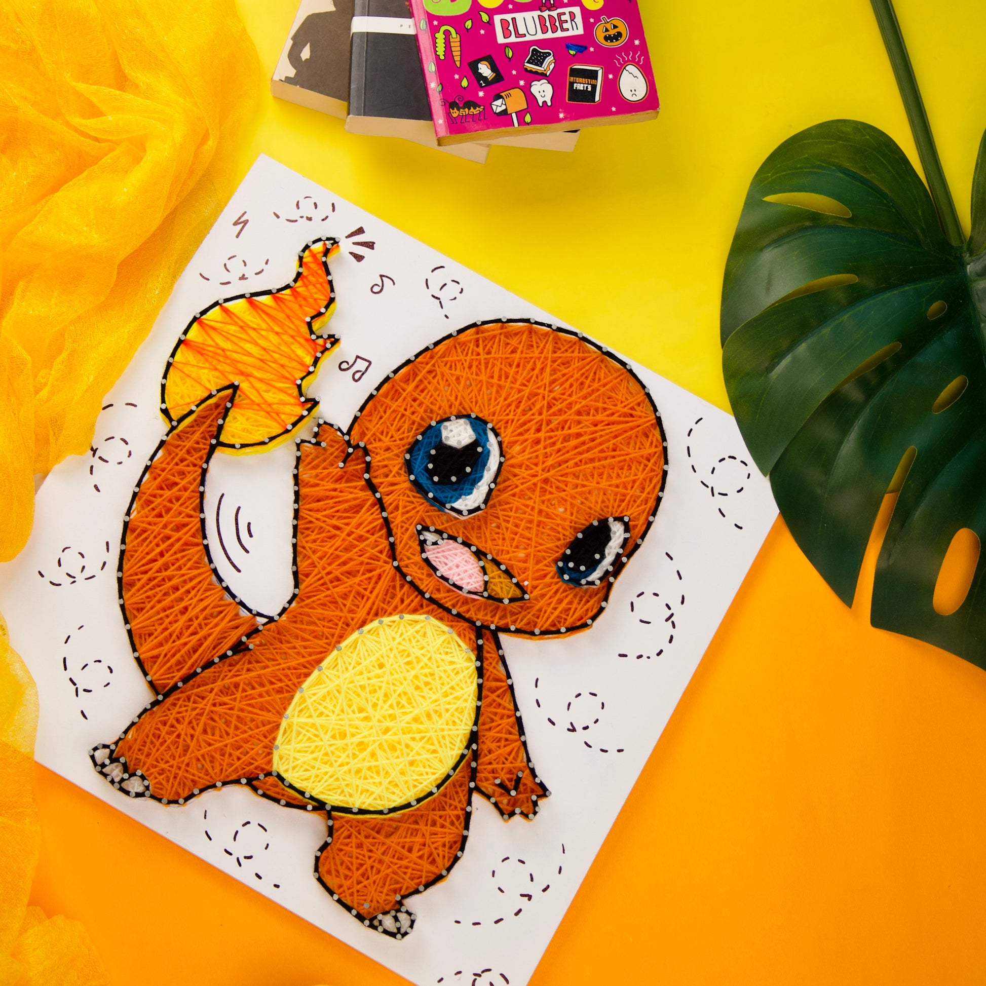 Custom Made Charmander String Artwork.