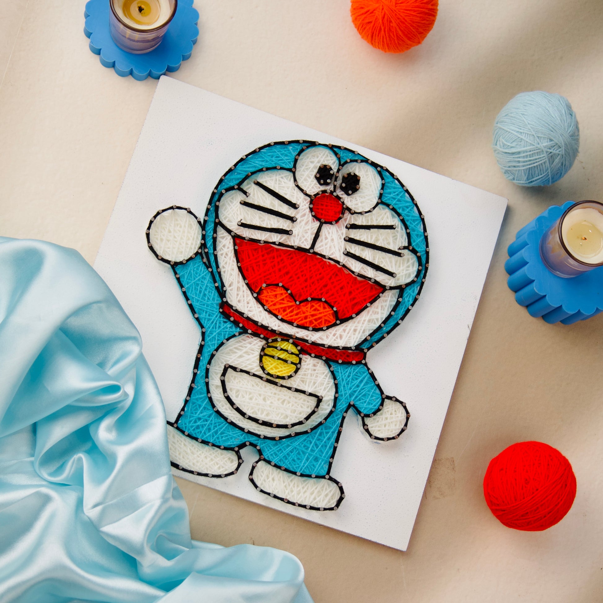 Amazing Doraemon Custom String Art – Unique Thread Art from The Finecrafts Studio | Personalised Gift Idea
