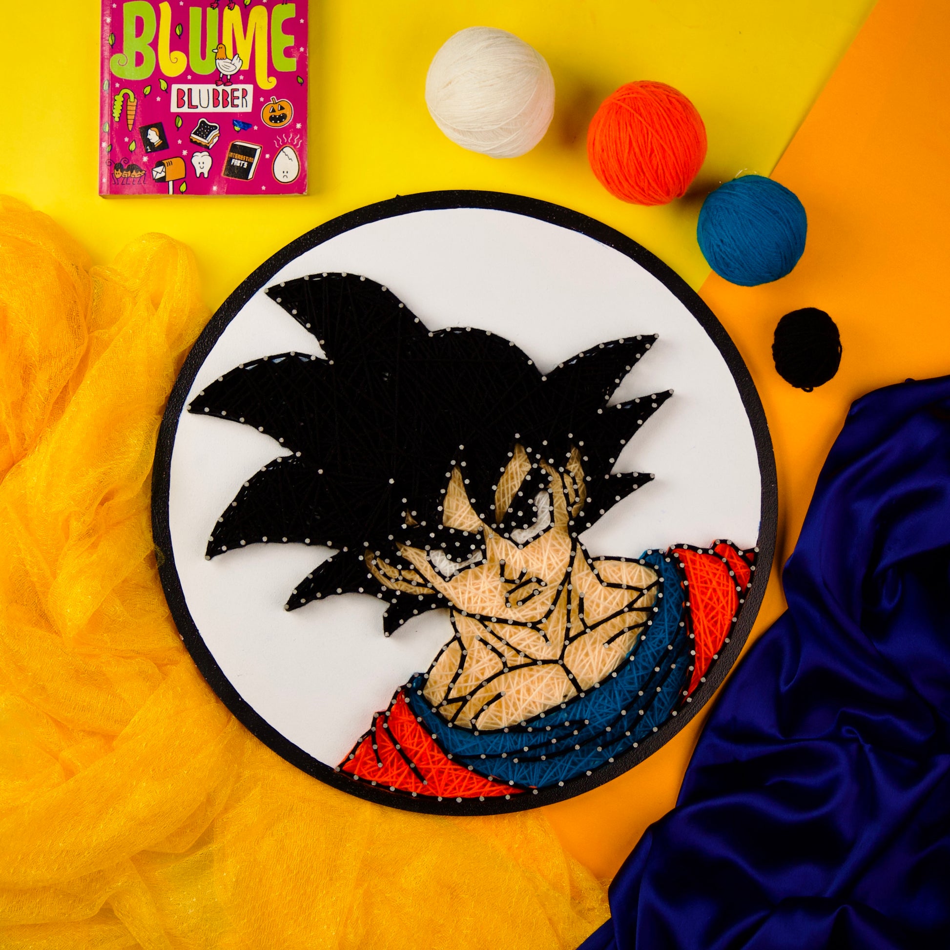 Customised String Art Gift Featuring Goku – Perfect Handmade Personalised Gift for Dragon Ball Z Lovers.