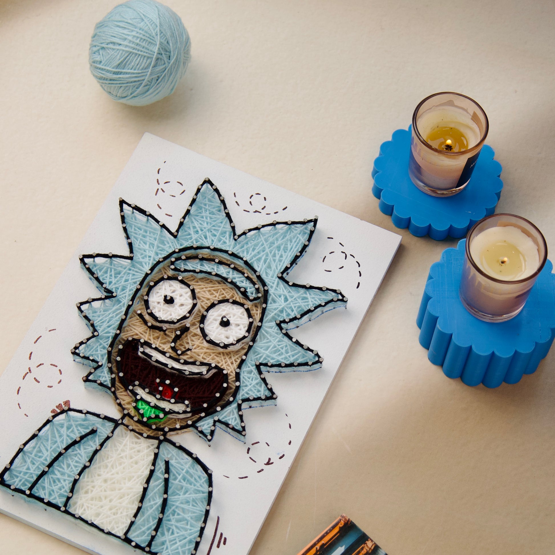 Unique Rick Sanchez Thread Art – Personalised String Art Gift from The Finecrafts Studio | Studiotfc Creation