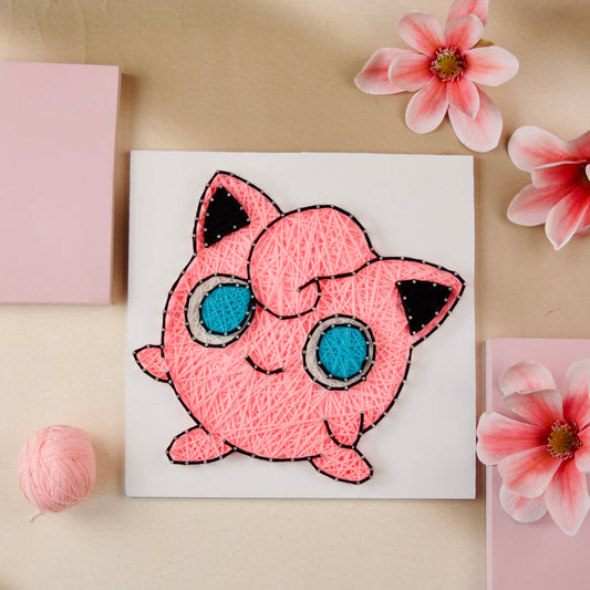 Customised String Art Gift Featuring Jigglypuff – Unique Thread Art for Kids & Anime Lovers.