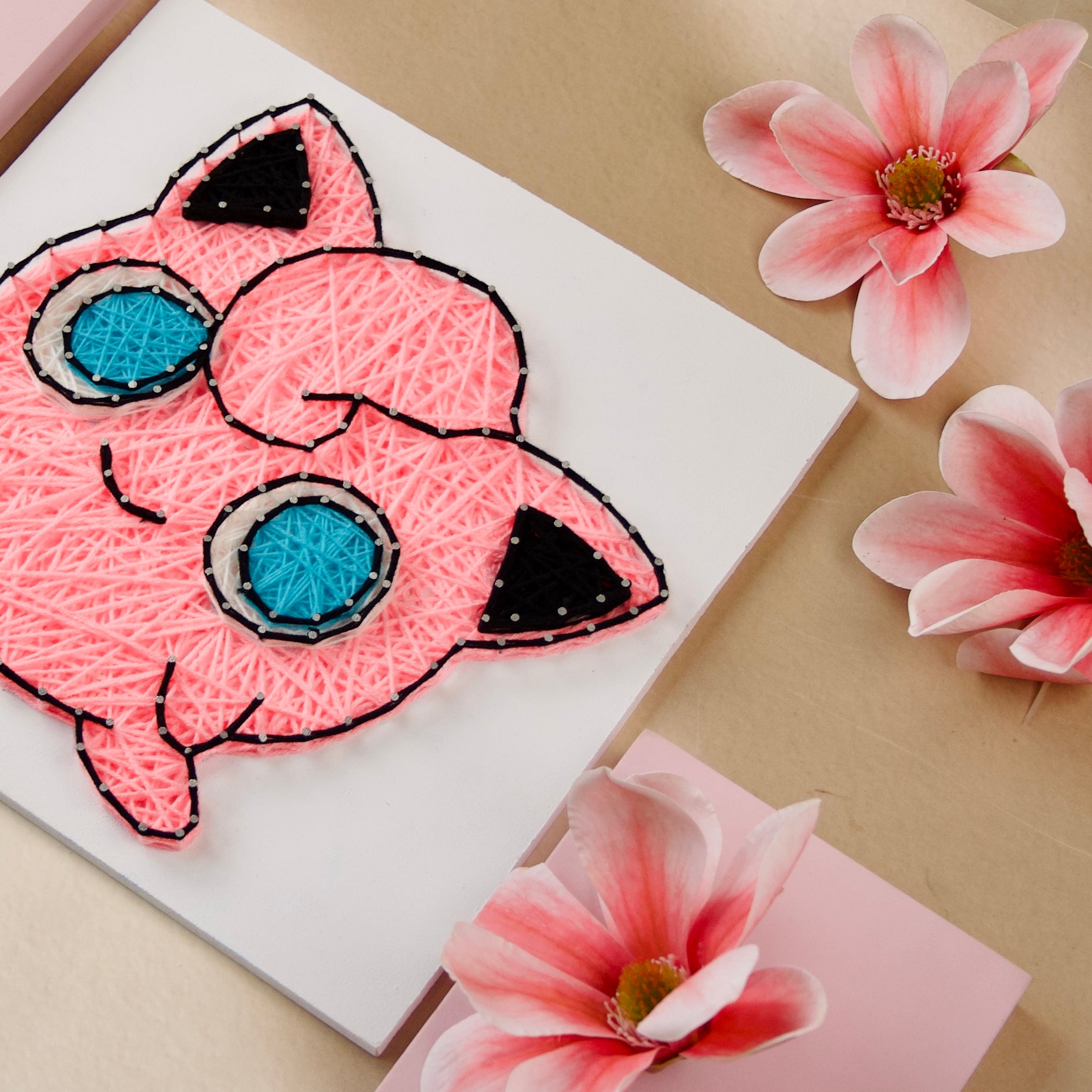 Handmade Customisable String Art of Jigglypuff – Perfect Personalised Gift for Any Occasion.
