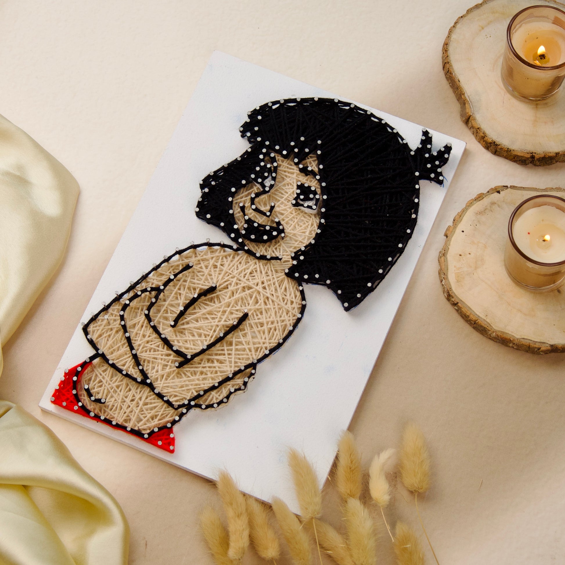 Personalised string art gifts near me – Handmade Mowgli thread art from The Finecrafts Studio, perfect birthday gift idea.