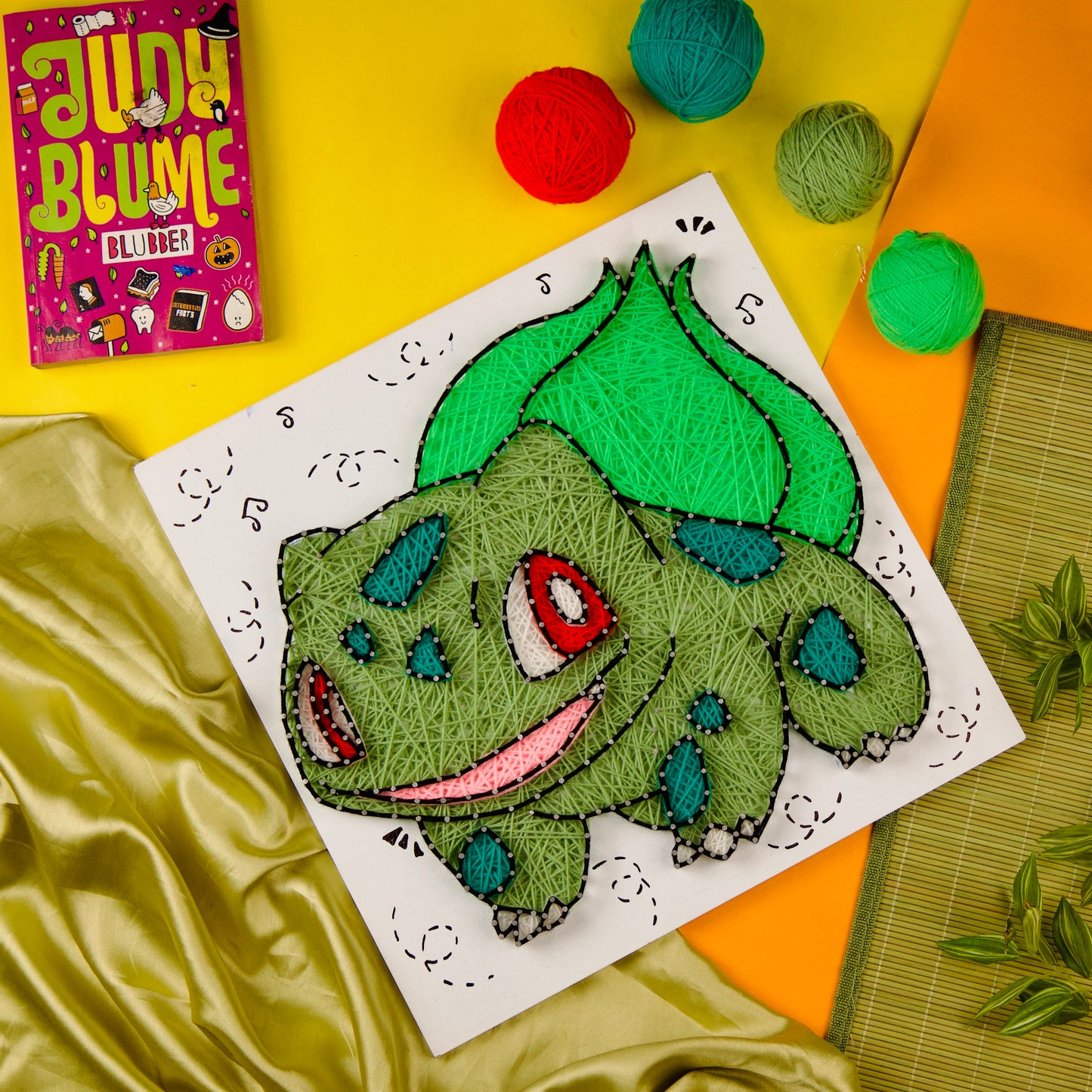 Handcrafted Bulbasaur String Art – Customised Decor for Nursery or Playroom.