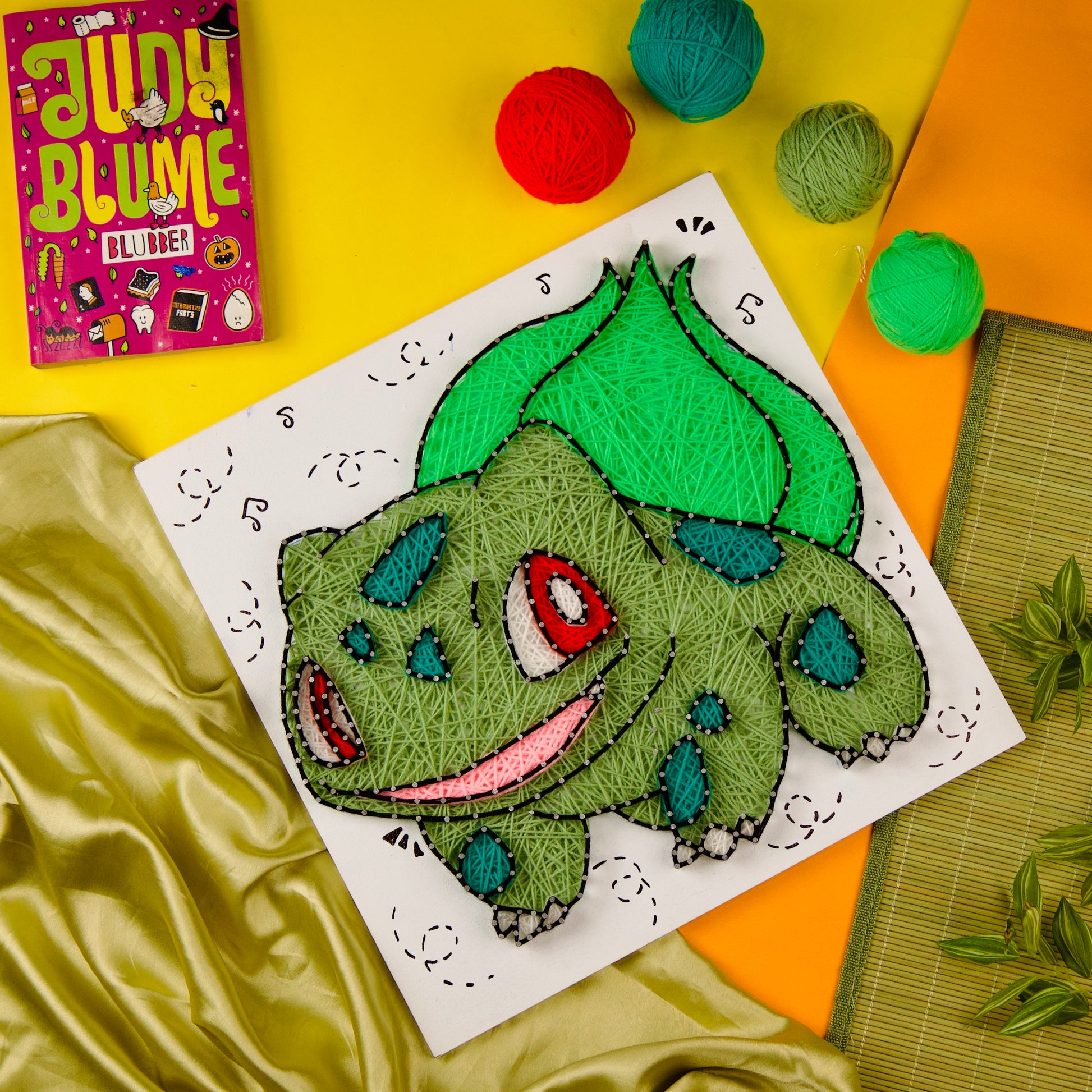 Handcrafted Bulbasaur String Art – Customised Decor for Nursery or Playroom.