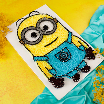 Colorful Minion Character Made with Threads – Fun Home Decor Gift for Children.