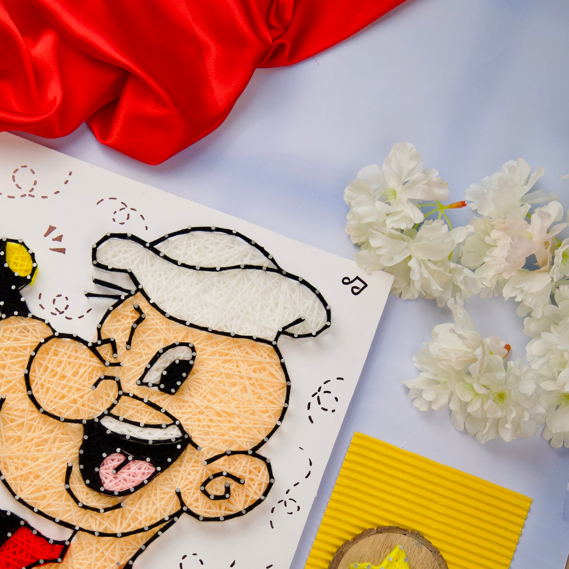 Customisable Popeye String Art | Unique Handmade Thread Art Gift Idea by The Finecrafts Studio.