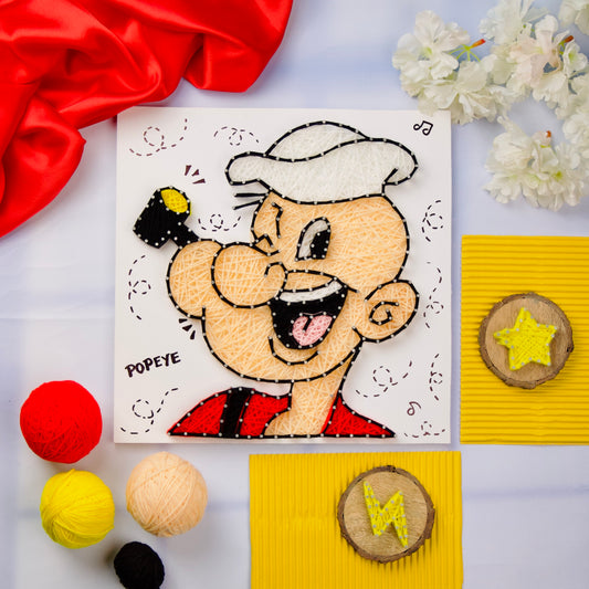 Amazing Customised Popeye String Art for Gifting | The Finecrafts Studio Personalised Thread Art Decor.