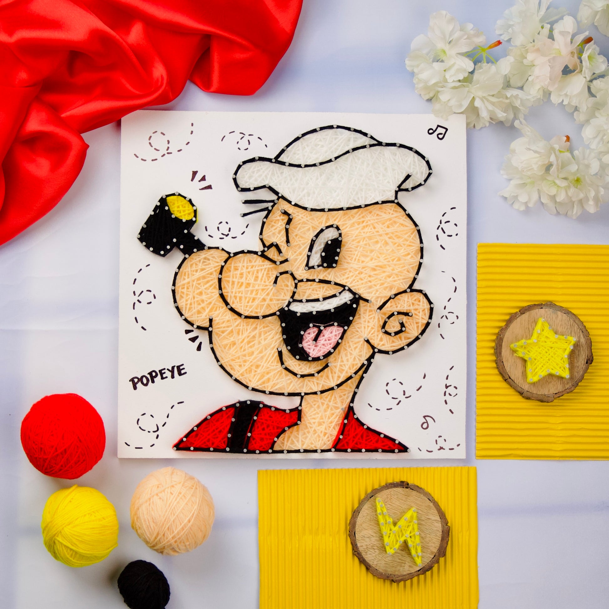Amazing Customised Popeye String Art for Gifting | The Finecrafts Studio Personalised Thread Art Decor.